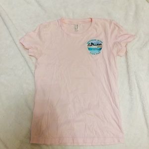 AMERICAN APPAREL honeymoon island pink t shirt
